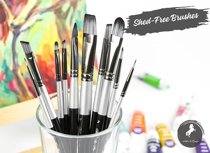 ADIS&Guys 10-Piece Professional Face & Body Painting Brush Set – Ideal for Acrylic, Oil & Watercolors, Perfect for Artists & Kids