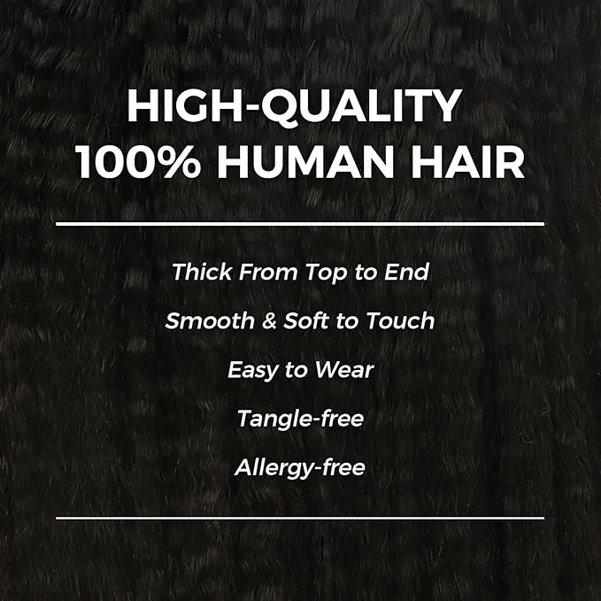 Lashey Clip in Hair Extensions Real Human Hair 110g Kinky Straight Seamless Clip in Hair Extensions Natural Black 18 Inch Human Hair with Invisi Edge for Black Women