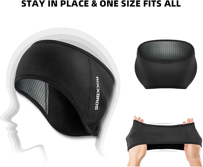 ROCKBROS Fleece Ear Warmers Earmuffs Headband Men Women for Running Skiing Cycling Warm Ear Cover for Winter Cold Weather