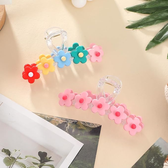 Hair Claw Clips for Women,2Pcs Large Non-Slip Metal Sparkly Butterfly Hair Clips Strong Hold Hair Accessories for Thin & Thick Hair