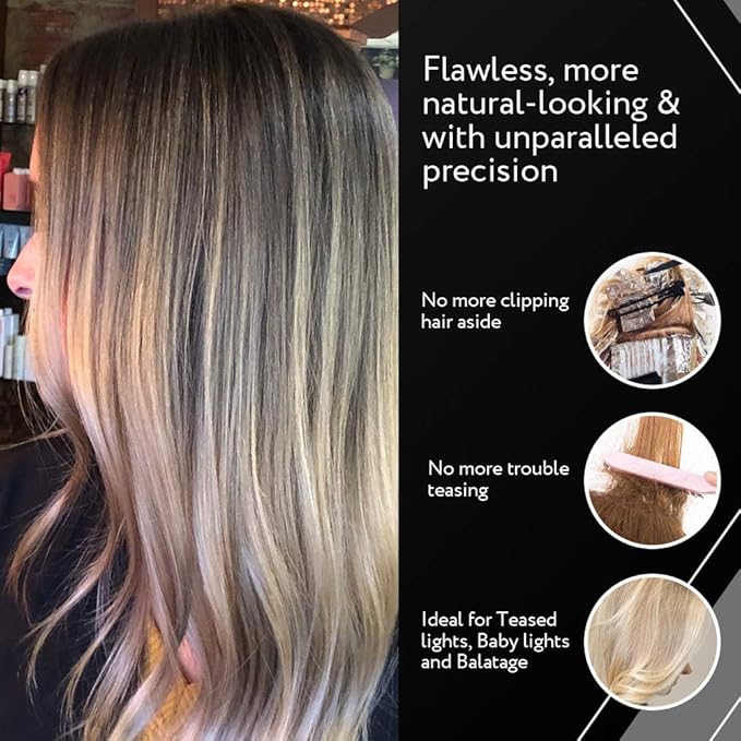 Authentic Cooboard Balayage Board with Teeth | Original Highlighting Paddle from The Maker of Cooboard Hair Highlighting Kit | Easy to Clean, Sturdy, Lightweight (Cooboard XL Black)