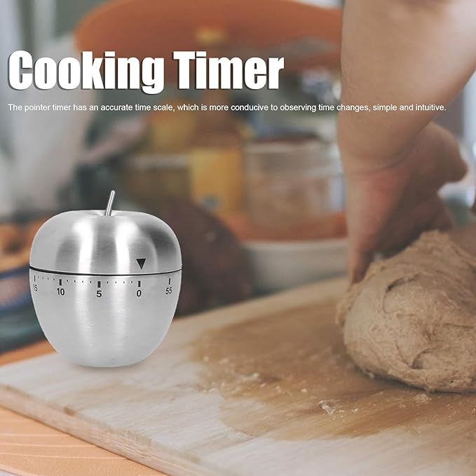 fruit Shaped Timer Stainless Steel Mechanical Cooking Countdown Alarm Timer Kitchen Reminder for Hair Color Processing , Kitchen Timer , Cooking , Baking , Kitchen Timer , fruit Shaped Timer Stainless