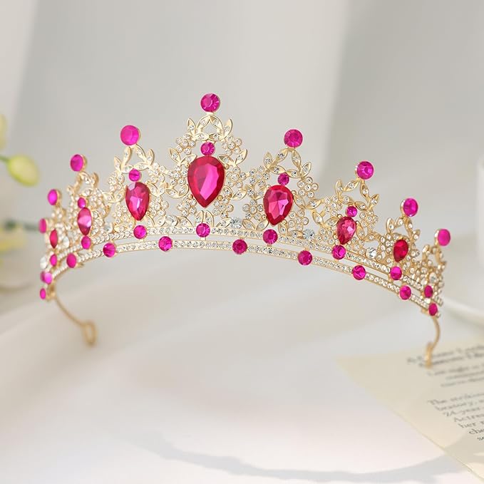 Princess Tiara and Crown for Women Wedding Tiaras for Bridal Tiaras and Crystal Crowns Rhinestone Headband Metal Hair Accessories for Costume Birthday Party Prom Gifts