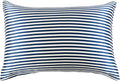 THXSILK Mulberry Silk Pillowcase for Hair and Skin Health, Grade 6A+ Mulberry Silk Pillowcase with Hidden Zipper, Soft and Breathable, 1pc (Queen 20"x30", Blue White Stripes)