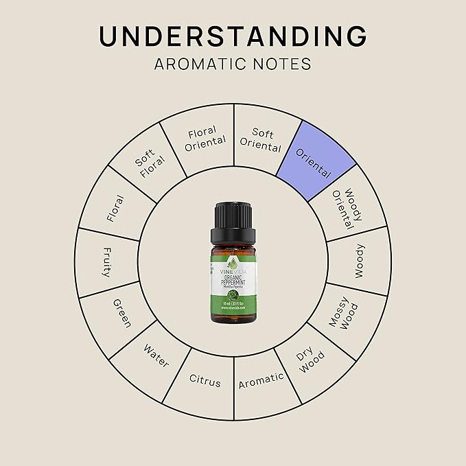 VINEVIDA Organic Peppermint Essential Oil 10 mL - Undiluted Candle Oil Scent for DIY Candlemaking and Soap Making
