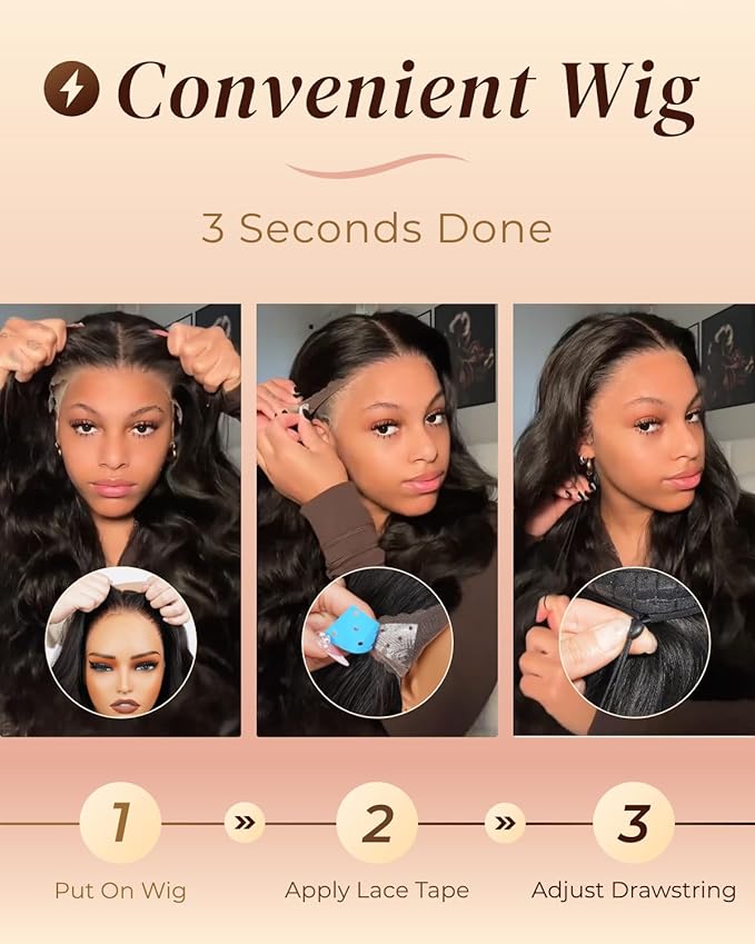 Arabella Hair 13x6 Lace Front Wigs Human Hair 210% Density Glueless Wig Human Hair 100% Body Wave Human Hair Wigs 12A Pre Plucked Pre-Bleached Pre-Cut Glueless Wig (22inch,13x6 body wave)