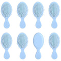 8 Pcs Blue Mini Hair Brush Bulk for Bridesmaid Proposal Gifts, Mini Wet Brush Bulk for Wet & Dry Hair Stocking Stuffers for Women, Travel Brushes Teen Stocking Stuffers for Bridal Party Gifts