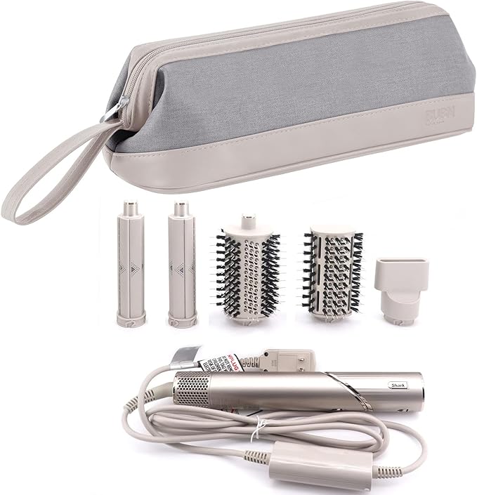 BUBM Travel Case for Dyson Airwrap Styler/Shark Flexstyle,Portable Carrying Case for Dyson Supersonic Hair Dryer,Waterproof Anti-Scratch Dustproof Protection Organizer Travel Storage Bag (Light Gray)