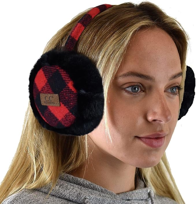 C.C Soft Winter Warm Adjustable Headband Ear Warmer Earmuffs