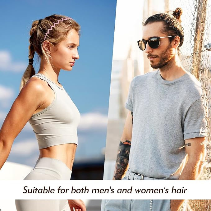 Zig Zag Headbands - 4Pcs Non Slip Comb Headband with Teeth for Women Classic Wavy Claw Headband for Men‘s Women's Hair Fashion Hair Accessories