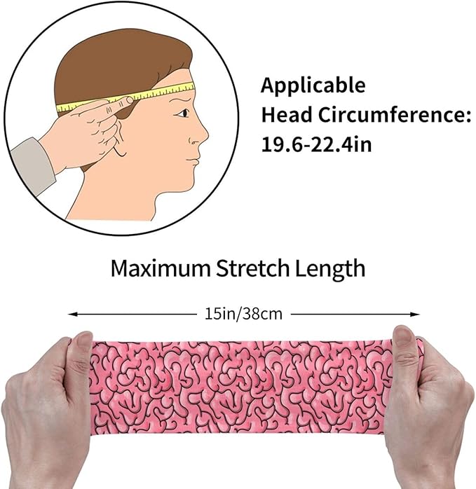 Sports Sweatband for Men and Women, Sweat-Absorbing Headbands for Moisture Wicking, Suitable for Fitness Running Cycling Hiking Yoga Football Exercise