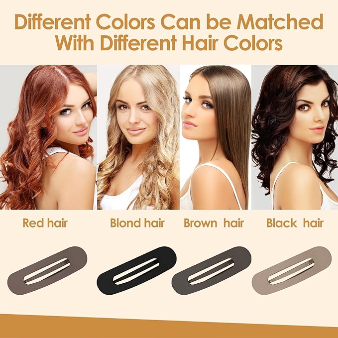 Small Flat Hair Clips for Women Lay Down Clips for Thin Hair Accessories 2.16 Inch 8pack
