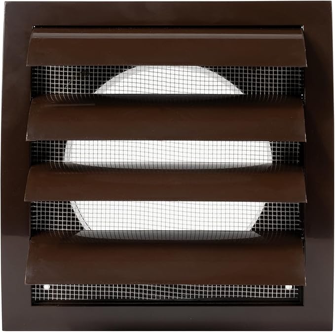 Repa Market 5 Inch Brown Dryer Vent Hood/Duct Cover for Walls or Ducting/ABS Plastic Grille with Flaps & Insect Screen/Exhaust and Dryer Vent Covers for Indoor & Outdoor Use