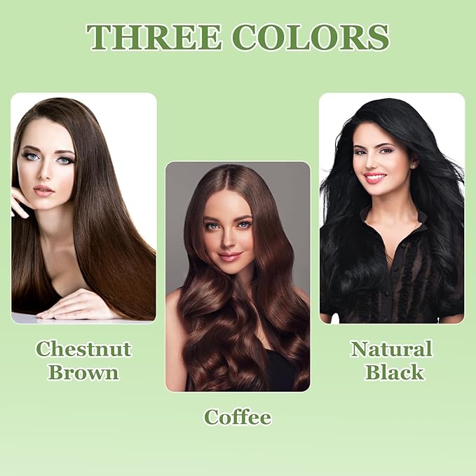 Natural Plant Hair Dye, New Botanical Bubble Hair Dye 20ml 10Packs/Box, Pure Plant Extract for Grey Hair Color Bubble Dye, Color Conditioner Shampoo (Natural Black)