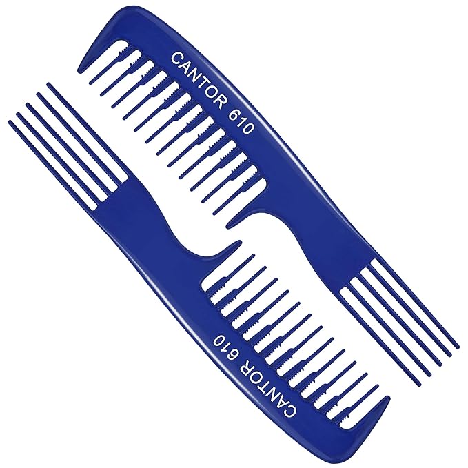 Cantor Lift Teasing Wide Tooth Comb - 2 Pack Chemical and Heat Resistant Detangler - Anti Static for All Hair Types - Durable and Lightweight