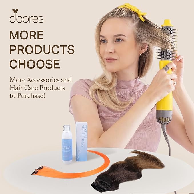 DOORES Clip in Hair Extensions, Medium Brown Highlighted Dirty Blonde 150g 9pcs 22 Inch, Remy Human Hair Extensions for Women, Straight Thick