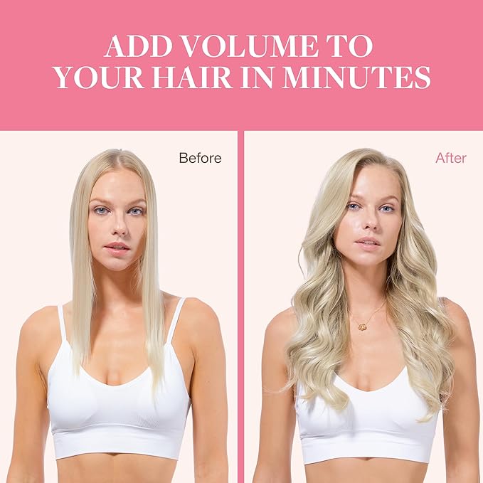 GOO GOO Clip in Hair Extensions Real Human Hair, Remy Human Hair Extensions Clip ins for Women, Natural Human Hair, 16inch 130g 7Pcs, 17A/60A Ash Blonde Highlighted Platinum Blonde