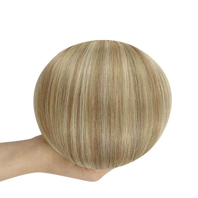 Full Shine Clip in Hair Extensions 24 inch 160g 8Pcs Seamless Clip in Hair Extensions Dark Blonde Mix Light Blonde Remy Hair Clip ins for Women