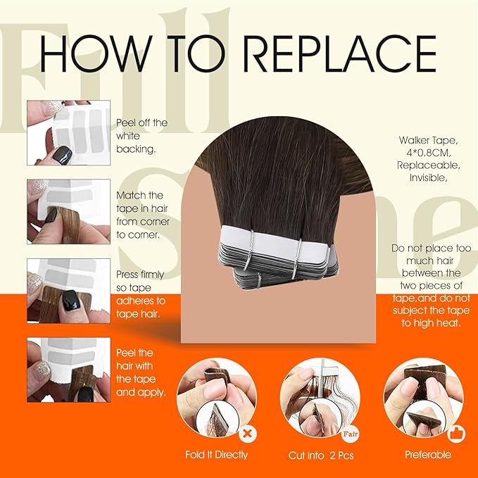 Full Shine Brown Hair Extensions Color 2/8/2 Balayage Brown Tape in Hair Extensions Human Hair 20Inch Remy Straight Extension 100G 40Pcs Soft Silky Seamless Skin Weft