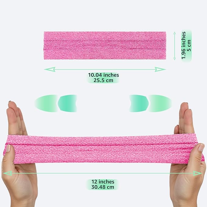 Athletic Headbands for Women, Moisture Wicking Sweatbands, Non-Slip Elastic Sports Hair Bands for Running, Workout, Yoga, Basketball, Tennis, Exercise
