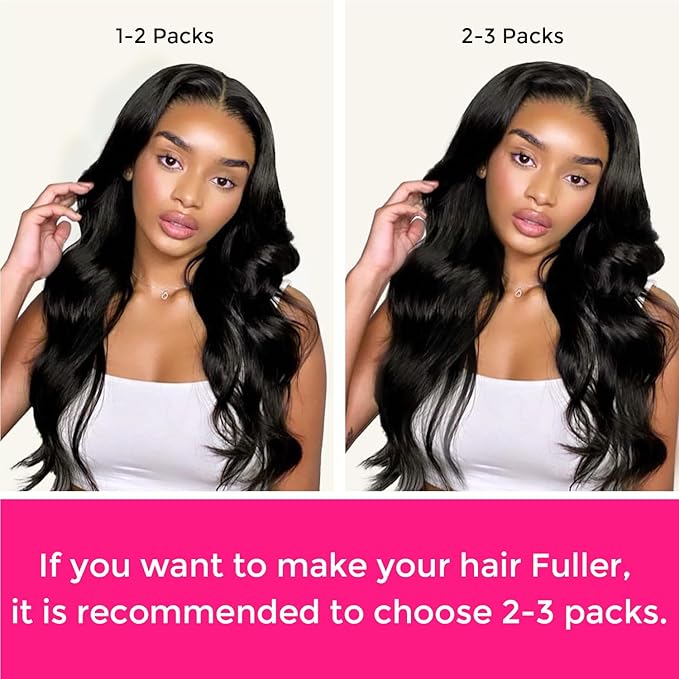Lashey Hair Extensions Seamless Clip in Human Hair, Body Wave 150g 9pcs Natural Black 20 Inch 100% Real Human Hair Clip in Hair Extensions with Soft PU Skin Weft for Women