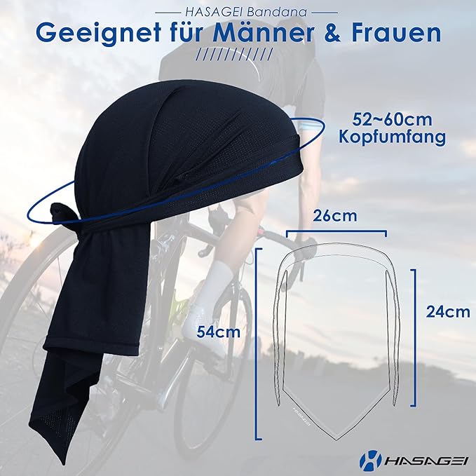 Bandanas Skull Caps for Men, Women Breathable Neck Gaiters, Sweat Wicking Do Rags Head Wraps, Helmet Liner Durag