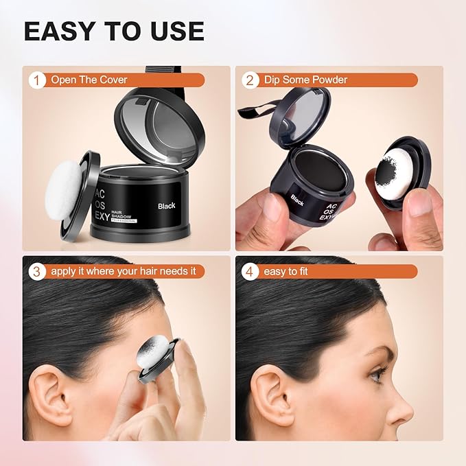 Root Touch Up Hair Powder, Med Blonde, Instantly Covers Hairline Shadow, Thinning Hair for Women Eyebrows, Gray Hair Coverage for Men's Beard Line, Bald Spots