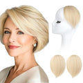 REECHO Clip in Hair Volumizer, 2PCS 6 inch Short Thick Clip in Hairpieces Adding Extra Volume Hair Extensions for Women (Light Blonde)
