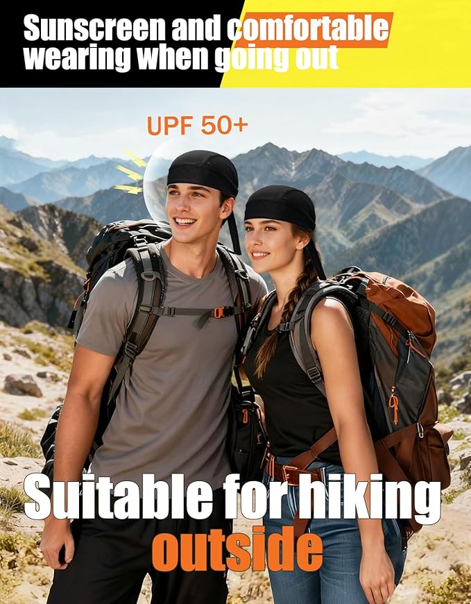 Doo Rags Beanie Hats Skull Caps Dew Rag Bandana Helmet Liner Motorcycle Cycling Cap Do Rag Headwrap for Men and Women