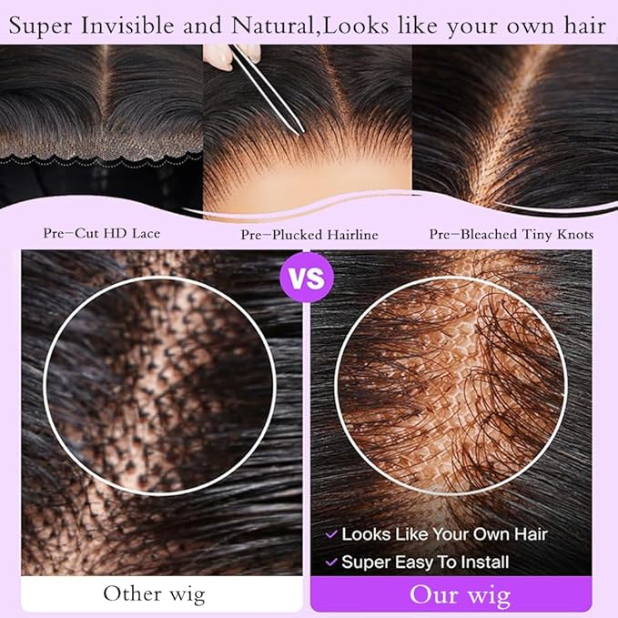 7x6 Burmese Curly Glueless Wigs Human Hair Pre Plucked Pre Cut 250% Density Drawstring Wig Human Hair 7x6 HD Lace Front Wigs Human Hair for Black Women Wear and Go Glueless Wig Natural Color 20inch
