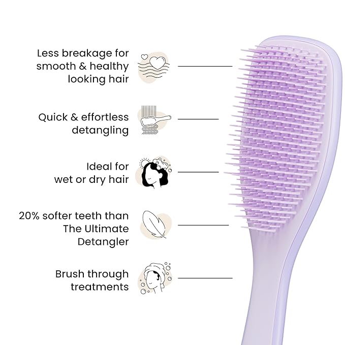 Tangle Teezer Fine & Fragile Ultimate Detangler Brush, Dry & Wet Hair Brush to Detangle & Reduce Breakage, Hypnotic Heather