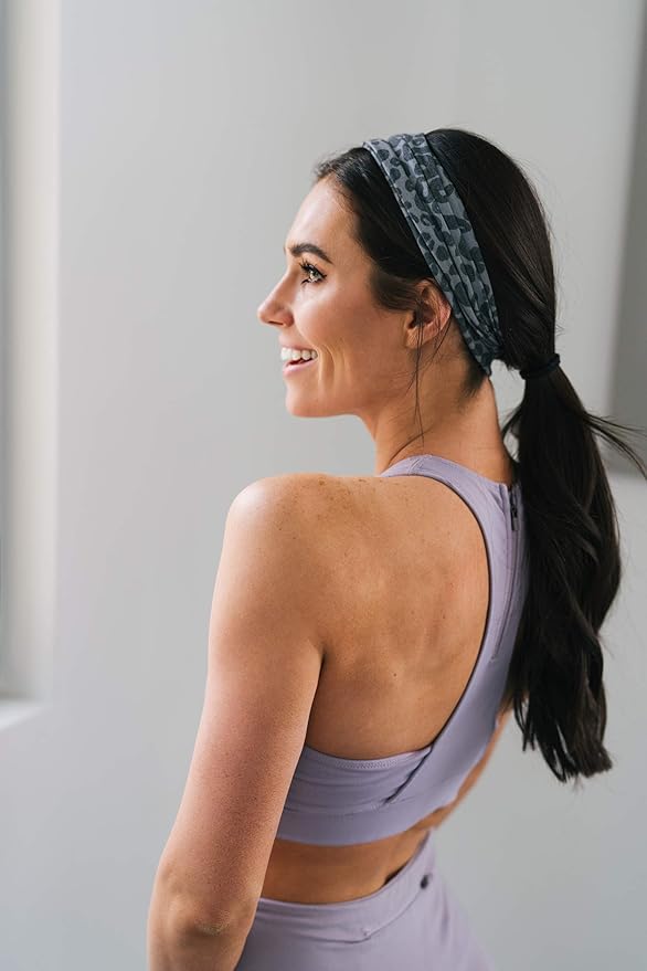 Maven Thread 4" Wide Workout Headbands for Women (2 Pack) – Non-Slip Sweatbands for Gym, Running & Yoga