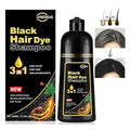 Herbal Black Hair Dye Shampoo 3 in 1 for Gray Hair, Instant Hair Color Shampoo for Women & Men, Black Hair Shampoo for 100% Grey Coverage 500ML