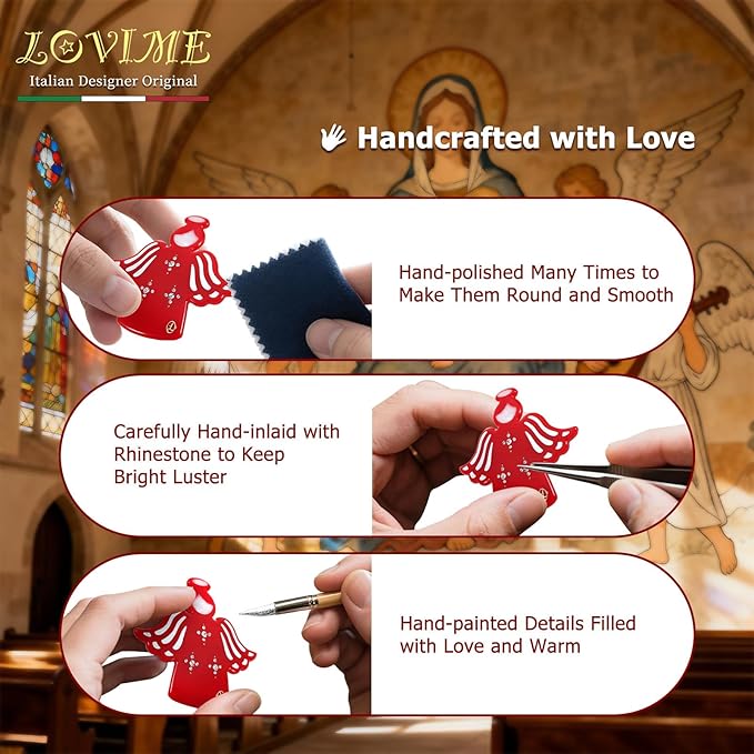 "Worry Angle" Anxiety Relief Gifts for Women Girls, Premium Acetate French Hair Barrette Clip, Cute Unique Birthday Inspirational Gifts, Selfcare Christmas Wishing Well Gifts With Gift Box