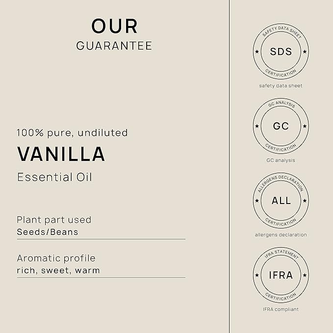 VINEVIDA Vanilla Oleoresin Essential Oil 10 mL - Undiluted Vanilla Oil 10 mL - Vanilla Candle Oil Scent - DIY Candle Scents for Candlemaking - 10 mL Essential Oil for Soap Making Safe for Skin