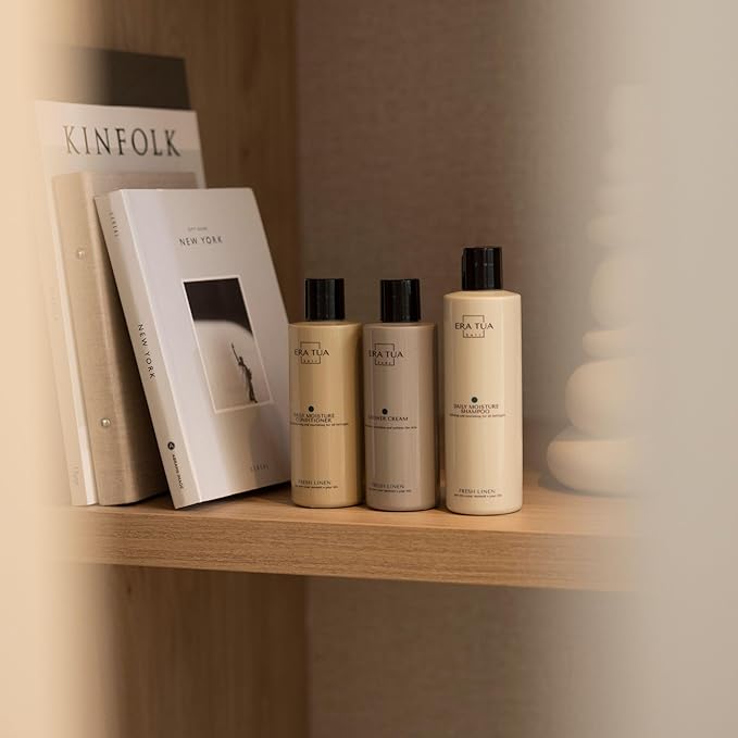 Fresh Linen Conditioner | Dutch Made & Formulated | Moisturizing & Repairing Conditioner for Dry, Damaged Hair | Uplifting Bergamot, Jasmine, argan oil & Rose Scent | 200 ml