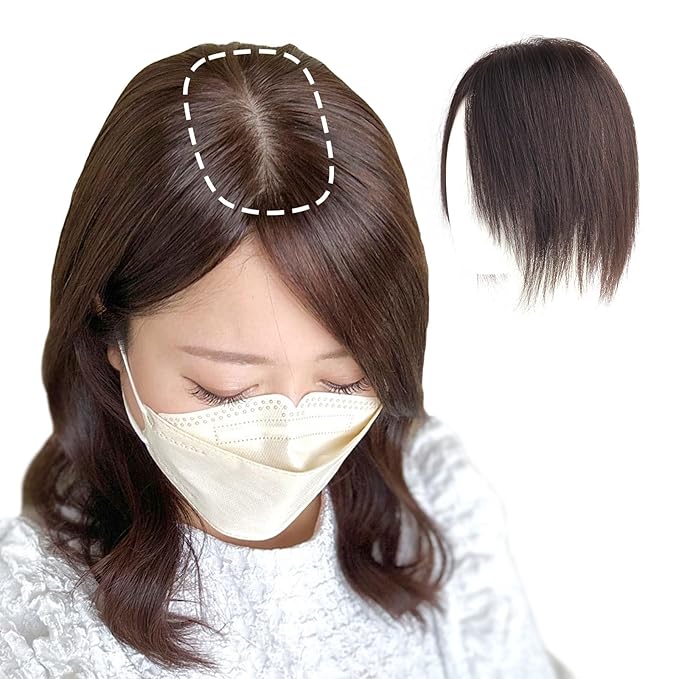 Real Human Hair Topper Double-Monofilament Top Hand-Tied Hair Pieces Mid Length for WomenThinning Hair BHADS812 (BL Natural Black × Hair Length:9.8"(25cm), Base Size:3.1"×4.7"(8cm×12cm))