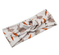 Soft Stretchy Headband, 3-in-1 Versatile Twist Style, One-Piece (Bunnies & Carrots, Adult)