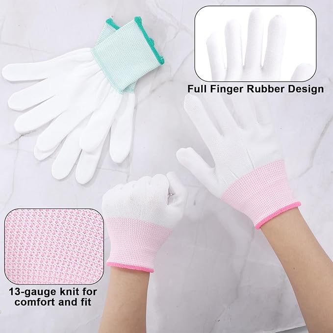 4 Pcs Heat Gloves for Hair Styling, Heat Resistant Gloves Professional Curling Iron Glove for Flat Iron and Curling Wand Suitable Sublimation Heats Transfer Printing