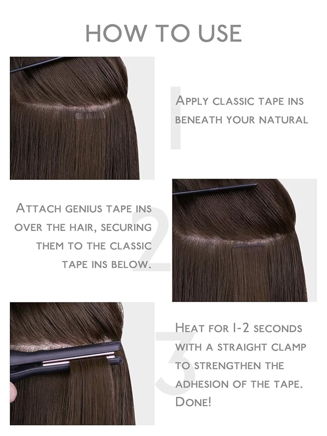 WENNALIFE Fuller Tape in Hair Extensions Human Hair, 18 inch 20pcs 80g Jet Black Remy Hair Straight Tape in Extensions Thicker Skin Weft Tape Ins Extensiones De Cabello Humano
