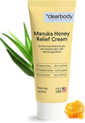 Clearbody Organics Manuka Honey Cream for Eczema & Dry Skin - Manuka Honey Ointment - Colloidal Oatmeal, Aloe & Natural Ingredients - Fast Relief Lotion for Reactive Skin - No Greasy Residue - 1 oz