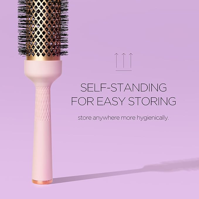 Magic Curling Round Brush (Wavy 1.7 Inch), Non-electronic, Self-Standing Round Quick Styling Brush, Great Blowout, Ceramic Coated/Ionic Thermal Barrel, Blowout Volume, Wave Styler