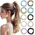 10 Pcs Small Satin Hair Ties No Damage for Women Girls Thick Thin Hair, Small Satin Scrunchies Hair Ties Skinny Hair Elastic Bands Ponytail Holders for Women Hair Accessories (Multicolor)