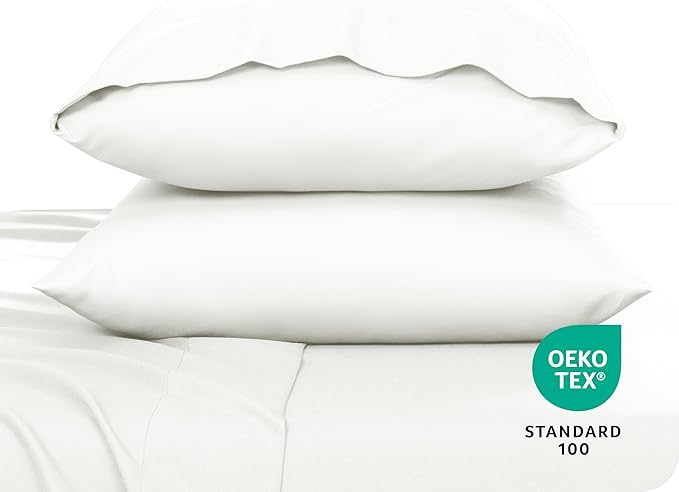 Bare Home Microfiber Pillow Cases - Queen Size Set of 2 - Cooling Pillowcases - Double Brushed - Easy Care - Envelope Closure (Queen Pillowcase Set of 2, Cream)