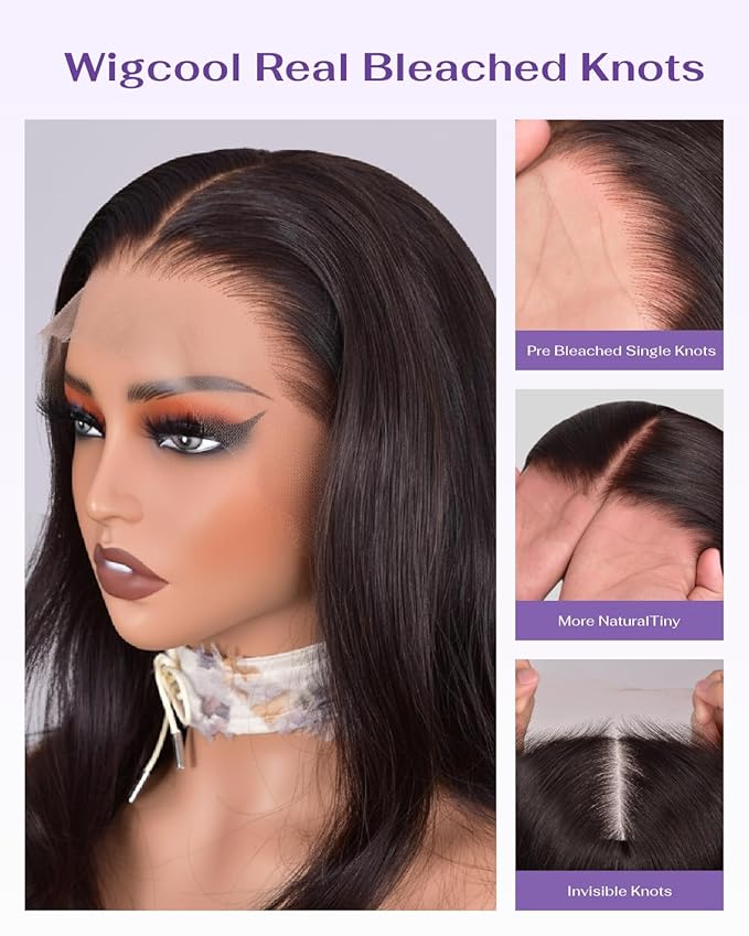 13x6 SKINLIKE Real HD Lace Frontal Wig, 180% Density Ultra-fitted 0.10mm Thin Invisible HD Lace Wig Pre-plucked Hairline Bleached Knots Virgin Human Hair Wigs Body Wave 30 Inch