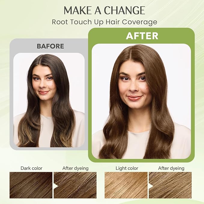 Light Brown Hair Dye Shampoo 3 in 1, Instant Natural Hair Color Shampoo Hair Dye for Women & Men, Root Touch Up & Easy To Use & Lasts 3-4 Weeks & All Hair Types, 16.9 fl.oz