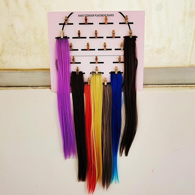 Acrylic Hair Extension Holder Board – Sturdy Styling Sectioning Plate with Clips for Hairpieces, Wigs, Wefts – Professional Salon Display & Storage Tool for Hair Extensions – Ideal for Home or Barber