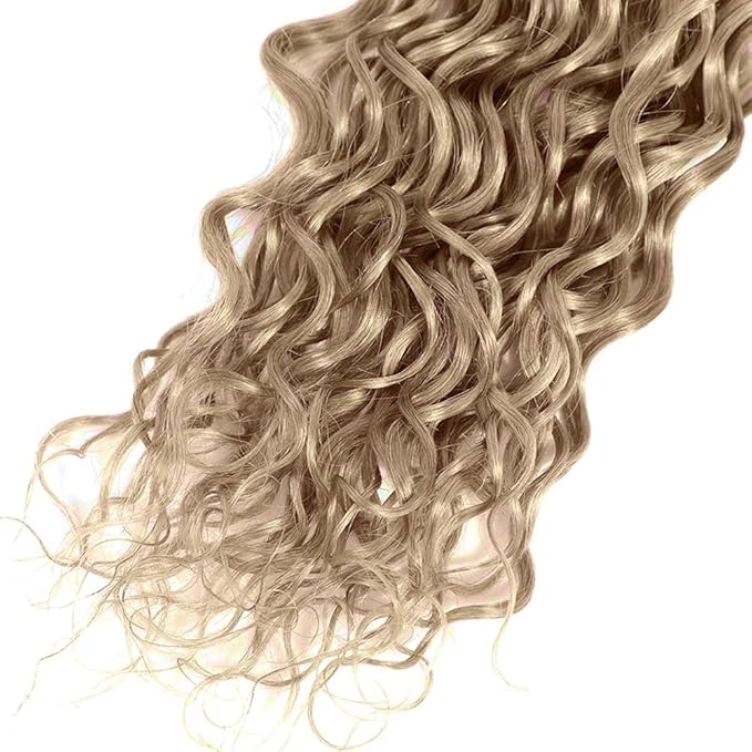 30 32 34 Inch Grey Blonde Bundles Color #22 Water Wave Bundles Remy Soft Hair Ash Blonde Wet and Wavy Bundle Double Weft Hair Weave