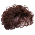5.1'' Dark Brown Hair Toppers for Women, Curly Synthetic Topper with Bangs, Breathable Fluffy Clip-in Natural Wig Toppers, Thinning Hair/Loss, For Thin
