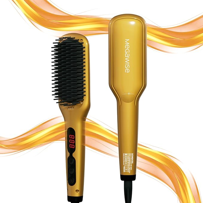 MEGAWISE Hair Straightener Brush Series (Yellow)